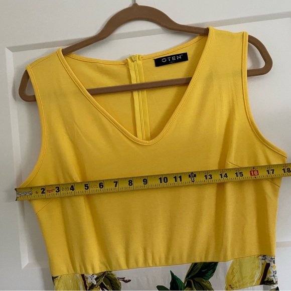 Fun lemon dress- yellow and white, size XL - Picture 3 of 5